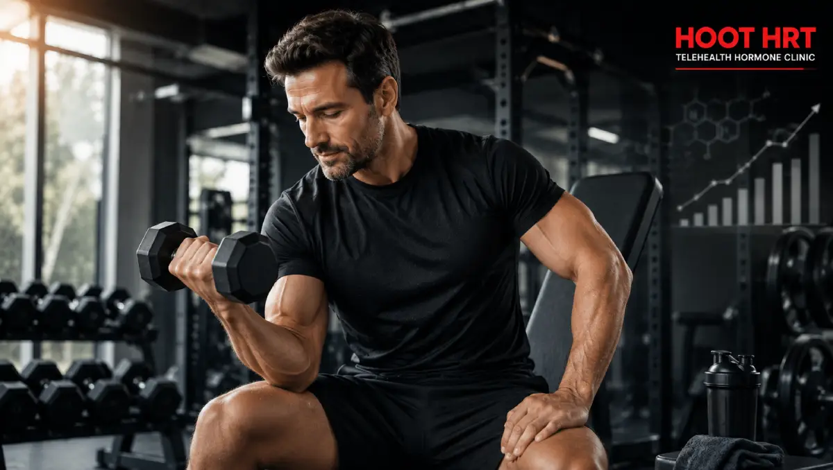 Month-by-month TRT results timeline showing energy, libido, and body composition changes from weeks one through twelve months